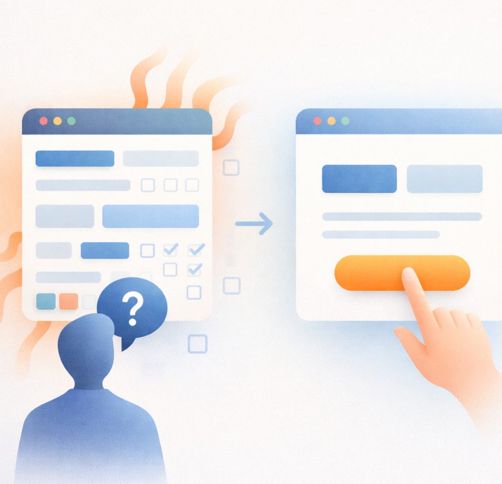 Website conversion choices