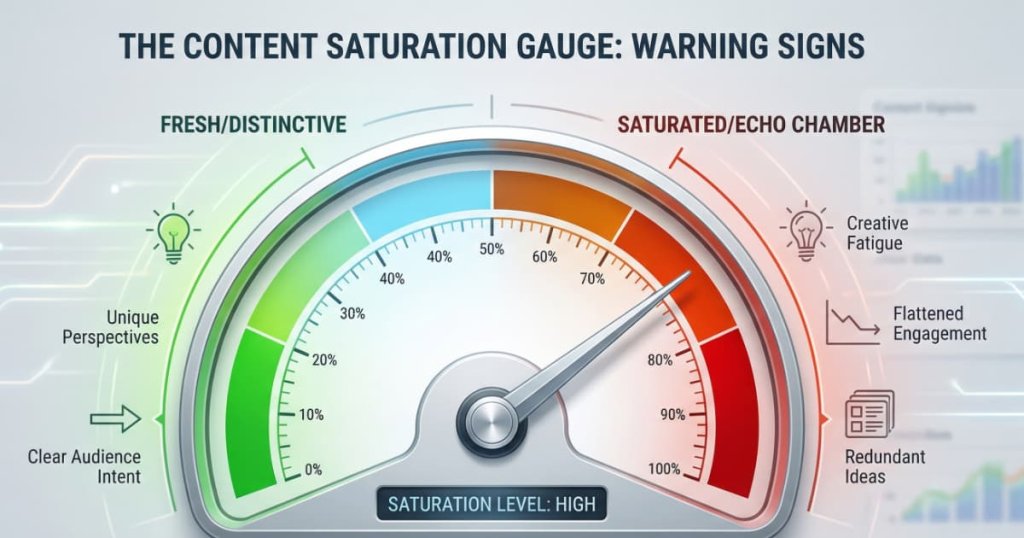 Content saturation warning signs